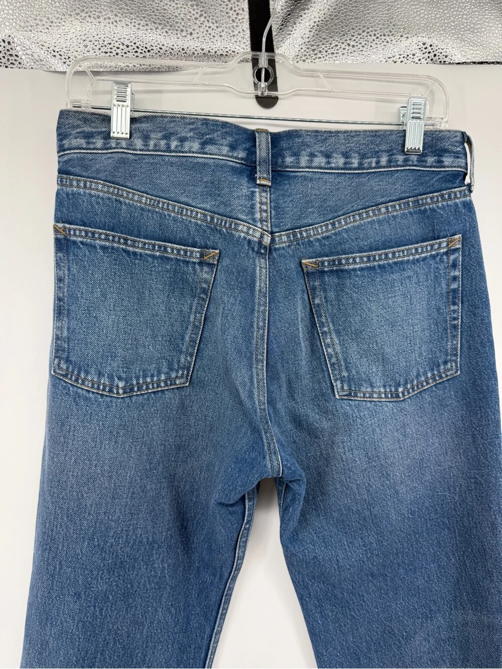 J.Crew Western Straight Leg Jeans Mid Rise BlueDenim Minimalist CowgirlBoho Sz26